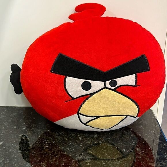 Red Angry Birds plush pillow. Size 18” - Picture 1 of 6